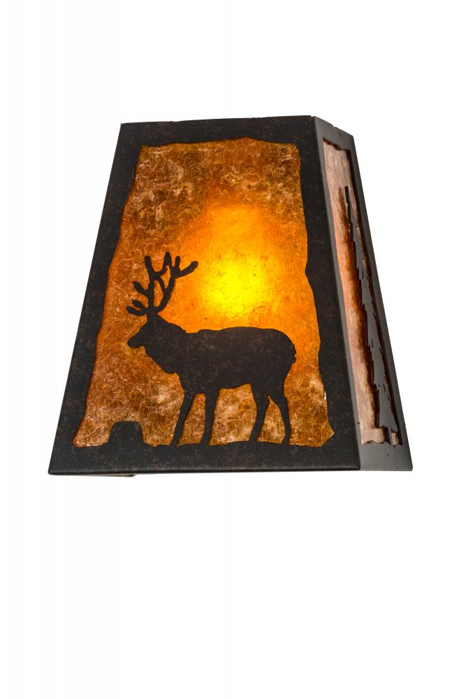 8&#34; Wide Lone Stag Wall Sconce