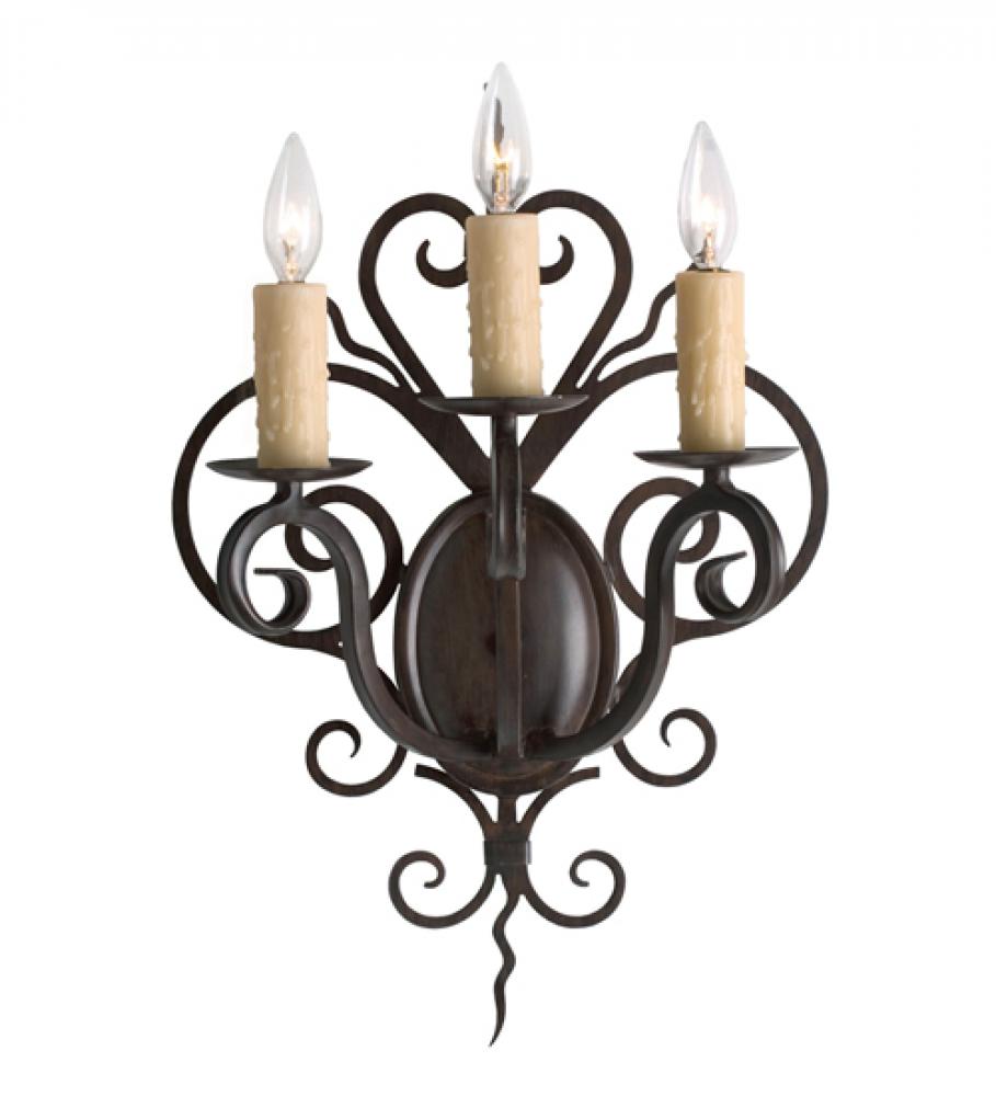 15&#34; Wide Kenneth 3 Light Wall Sconce