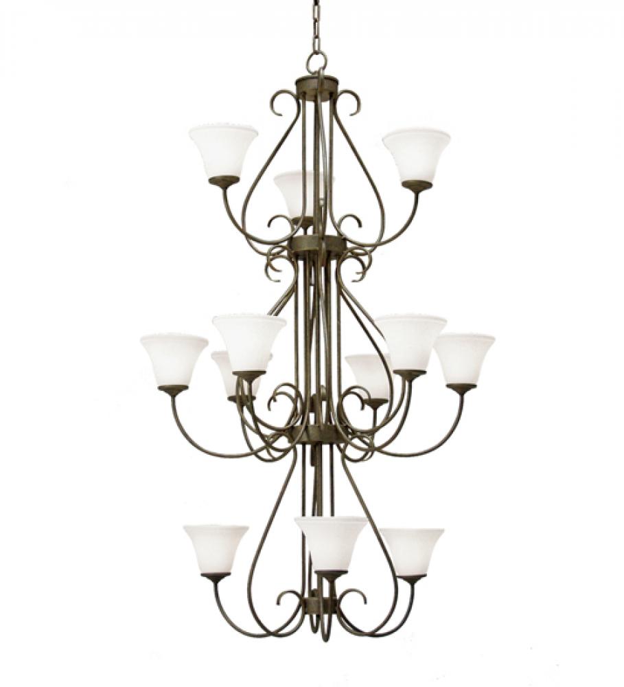 36&#34; Wide Jaqueline 12 Light Three Tier Chandelier