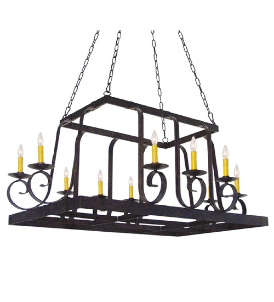 55&#34; Long Maura 10 Light Pot Rack