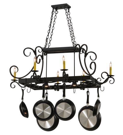 50&#34; Long Caiden 6 Light Pot Rack