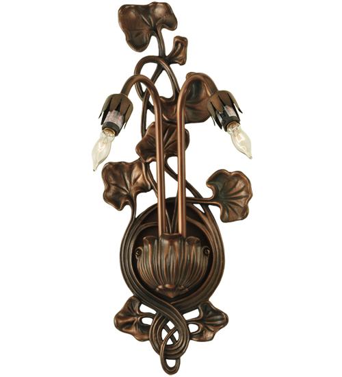 7&#34;W Pond Lily 2 LT Wall Sconce Hardware