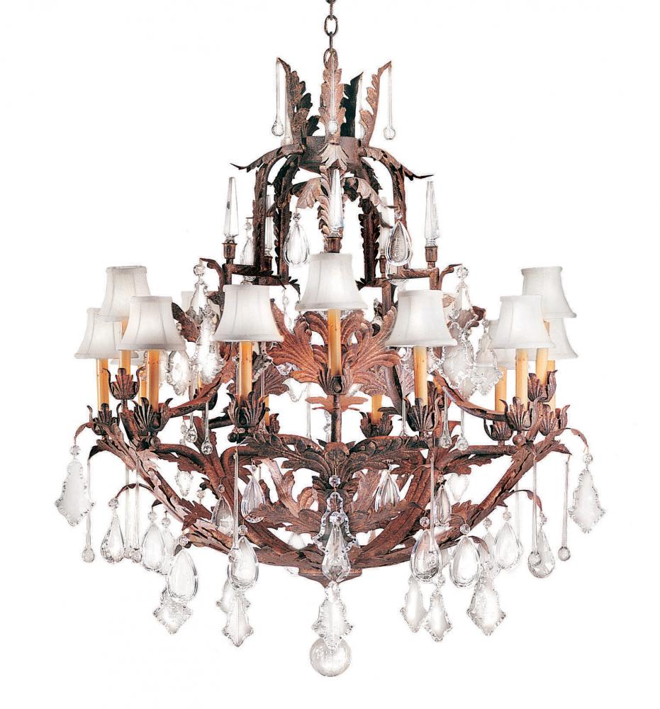 36&#34; Wide French Baroque 16 Light Chandelier