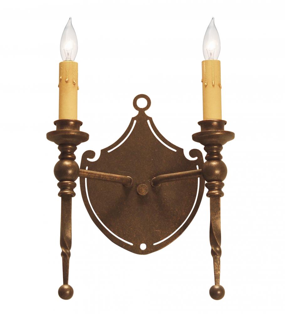 8&#34; Wide Malta Crest Wall Sconce