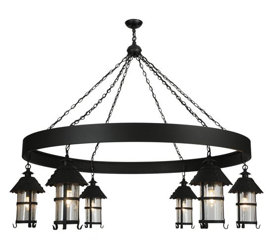 66&#34;W Rutland 6 Lantern Chandelier