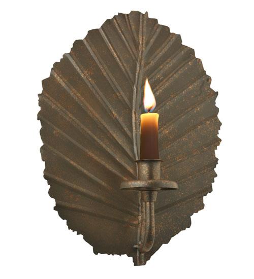 8&#34; Wide Nicotiana Leaf Wall Mount Candle Holder