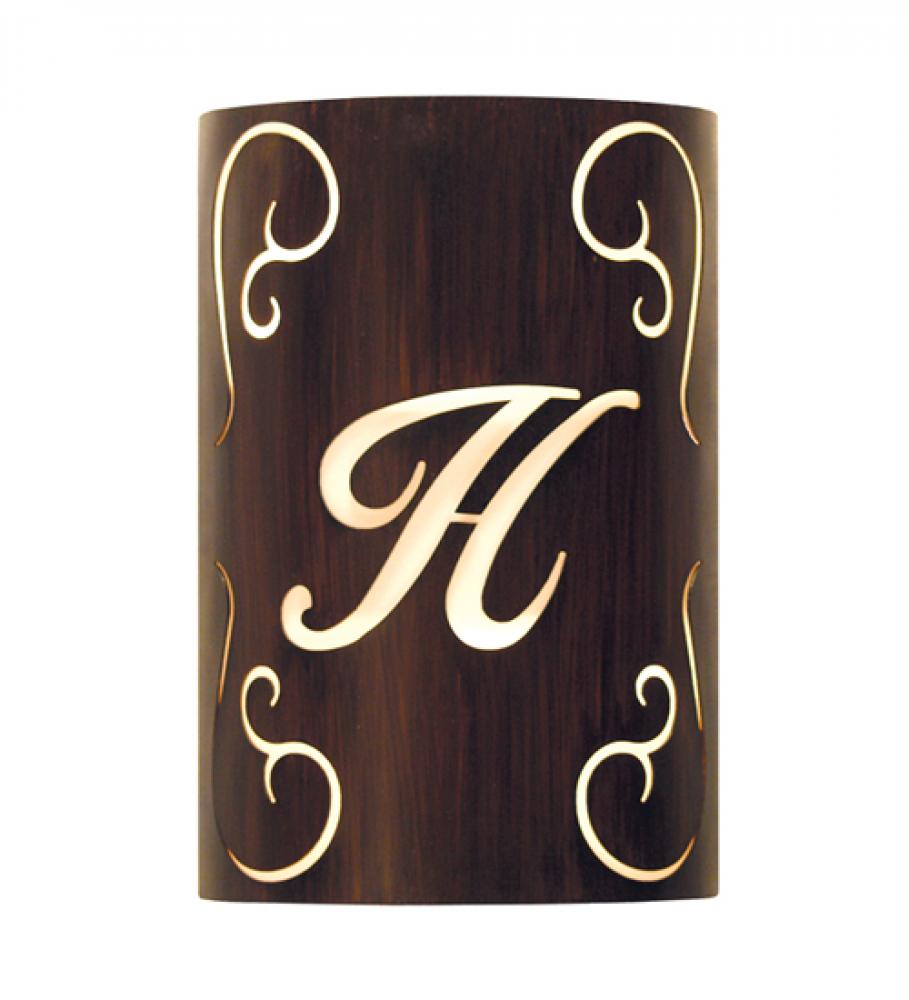 10&#34; Wide Personalized H Monogram Wall Sconce