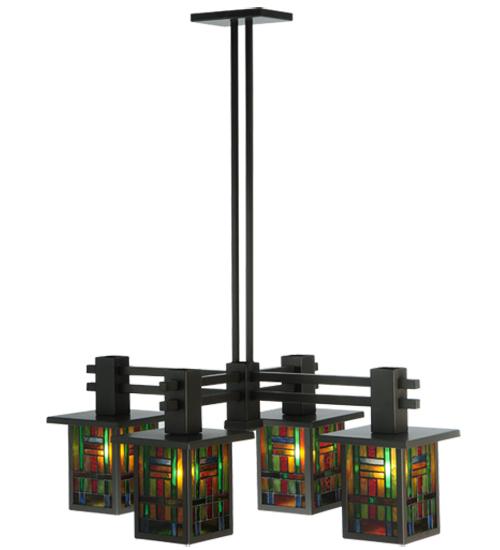 36&#34;L Hausman Mission 4 LT Oblong Chandelier