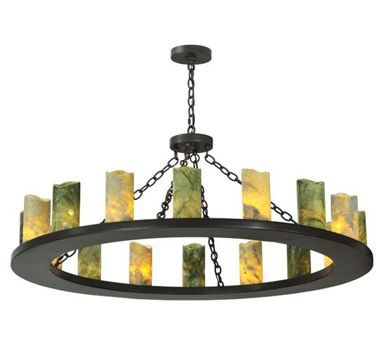 48&#34;W Loxley Jadestone 16 LT Chandelier