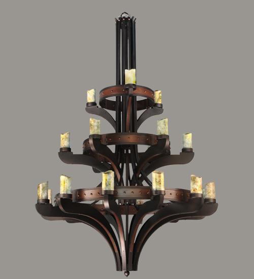 63&#34; Wide Castilla Jadestone 21 Light Three Tier Chandelier