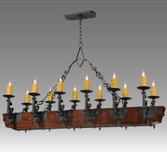 60&#34;L Tudor LED 12 LT Chandelier