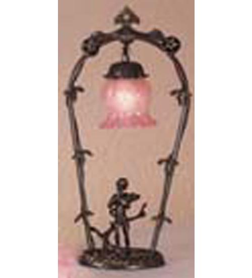 19&#34; High Pink Cherub with Violin Mini Lamp