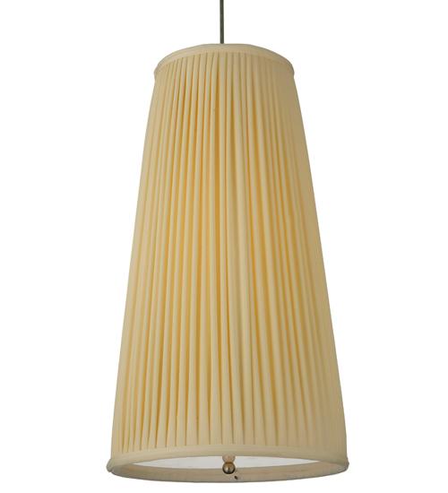 13.25&#34;W Channell Tapered & Pleated Pendant