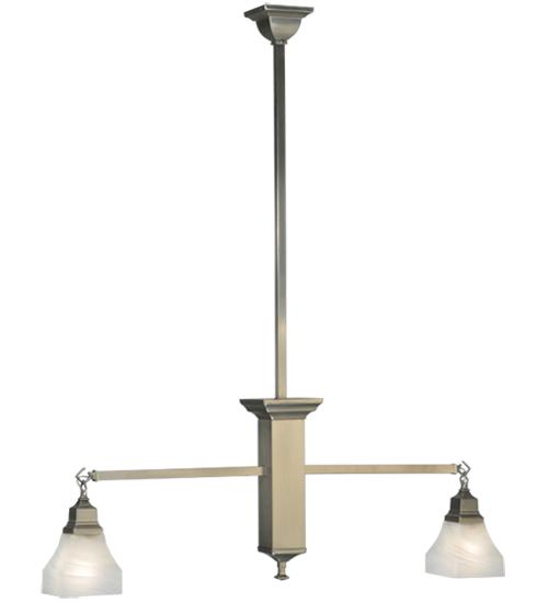 40&#34; Long Bungalow 2 Light Island Pendant