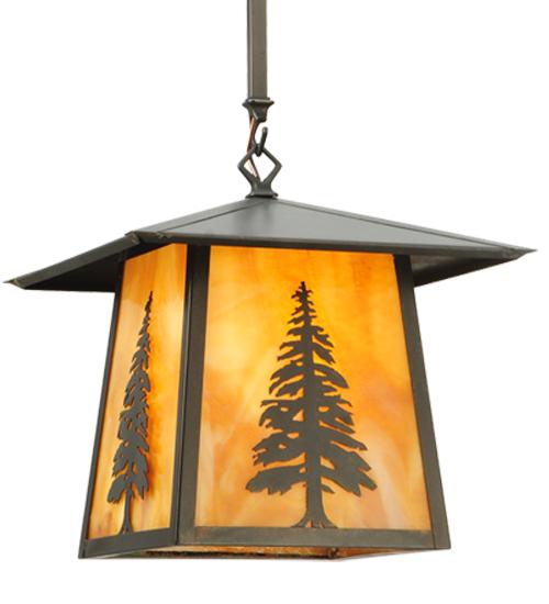 12&#34;Sq Stillwater Tall Pine Pendant