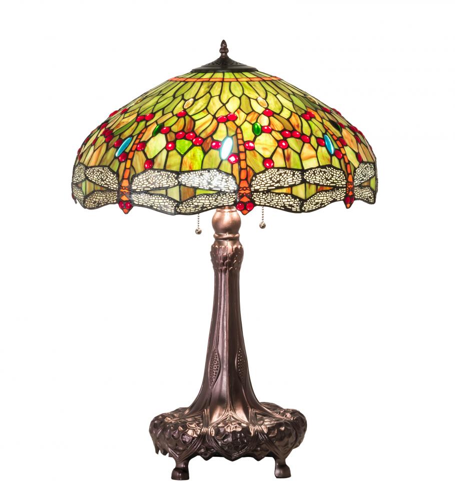 31&#34; High Tiffany Hanginghead Dragonfly Table Lamp