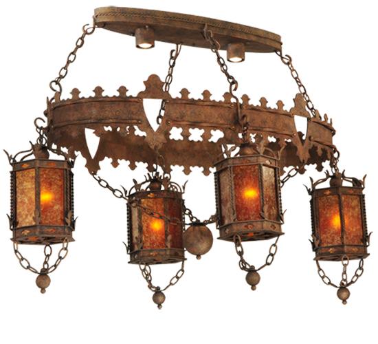 58&#34;L Valhalla 4 LT Oblong Chandelier