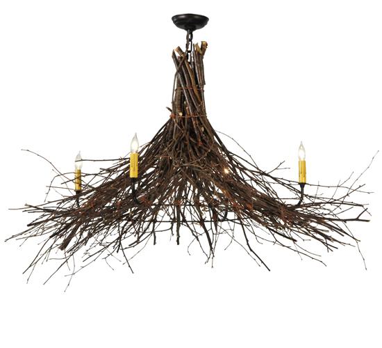 48&#34; Wide Twigs 4 LT Chandelier