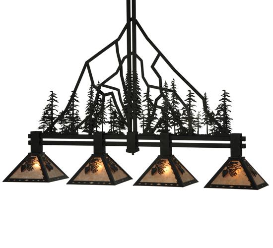 60&#34; Long Tall Pines 4 Light Island Pendant