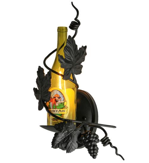 9&#34;W Tuscan Vineyard Personalized Wine Bottle Wall Sconce