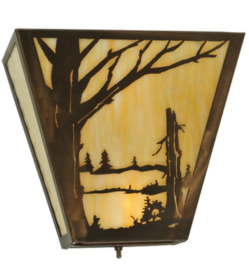 13&#34;W Quiet Pond Left Wall Sconce