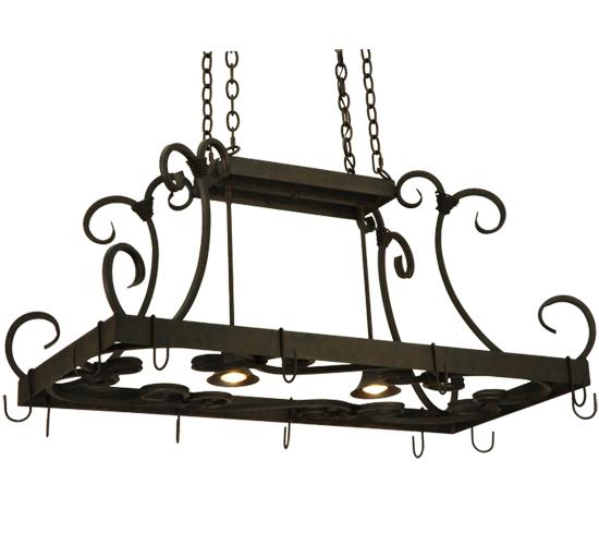 43&#34; Long Caiden 2 Light Pot Rack