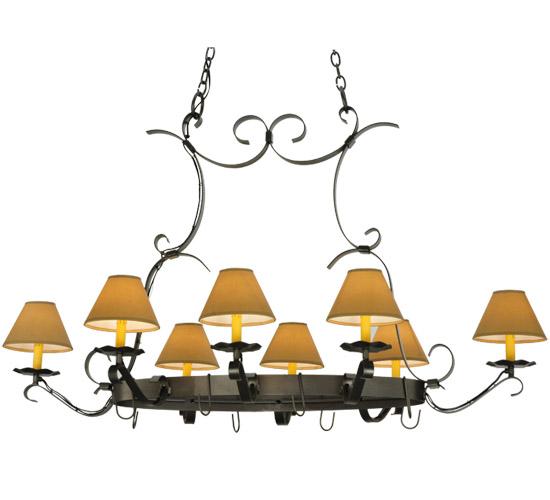 54&#34; Long Laramie 8 Light Pot Rack