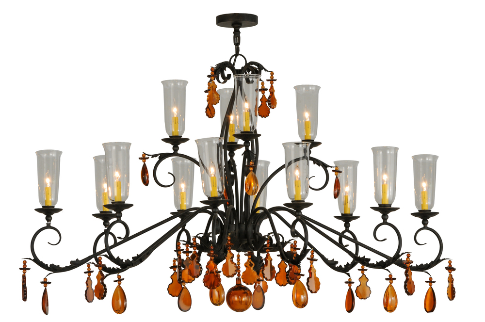 62&#34; Long Windsor 14 Light Oblong Chandelier