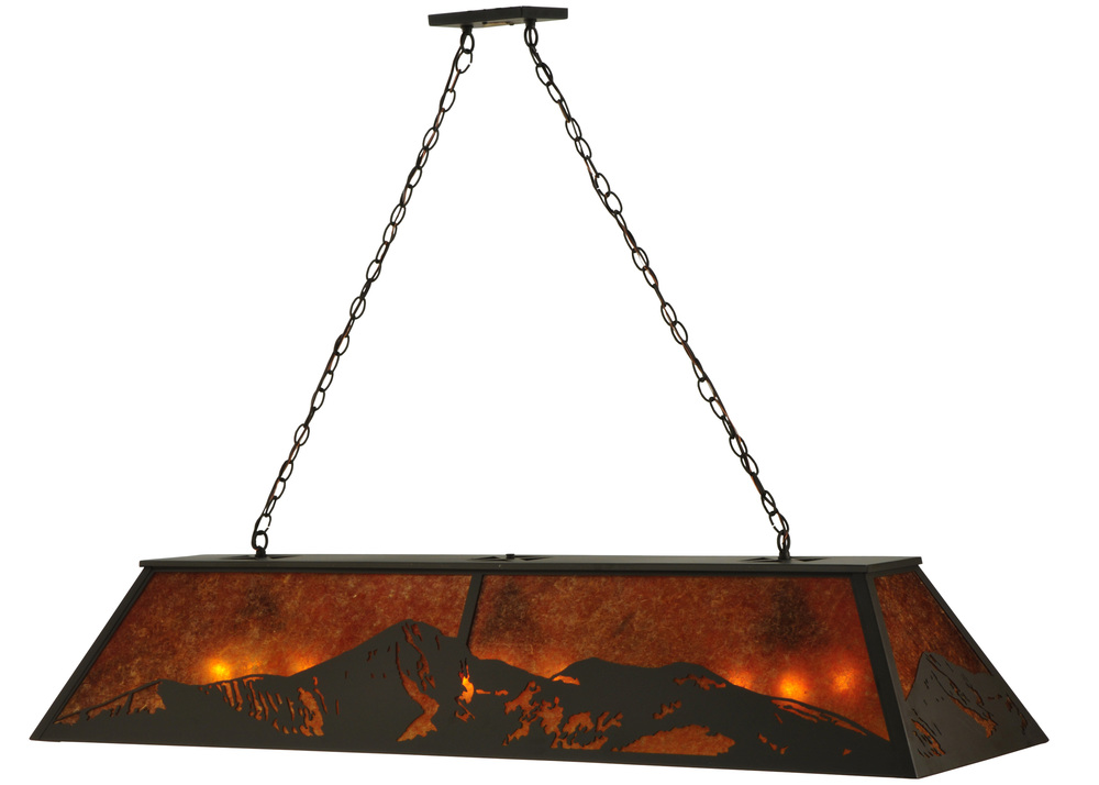 61&#34; Long Mountain Range Oblong Pendant