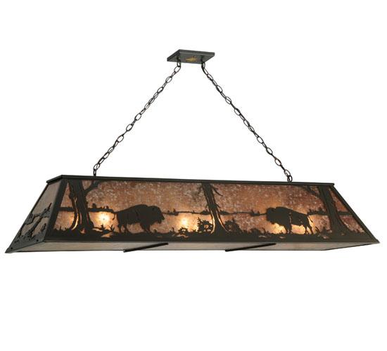 62&#34; Long Buffalo at Lake Oblong Pendant