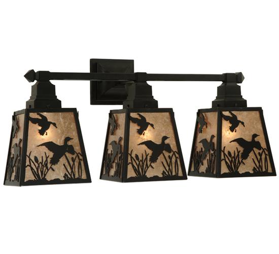 28&#34;W Ducks in Flight 3 LT Wall Sconce