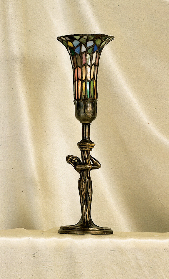 15&#34; High Nouveau Lady Lily Accent Lamp