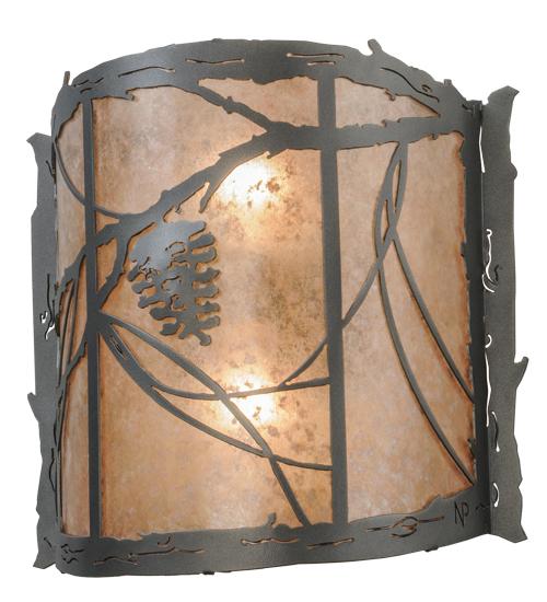 15&#34;W Whispering Pines Wall Sconce