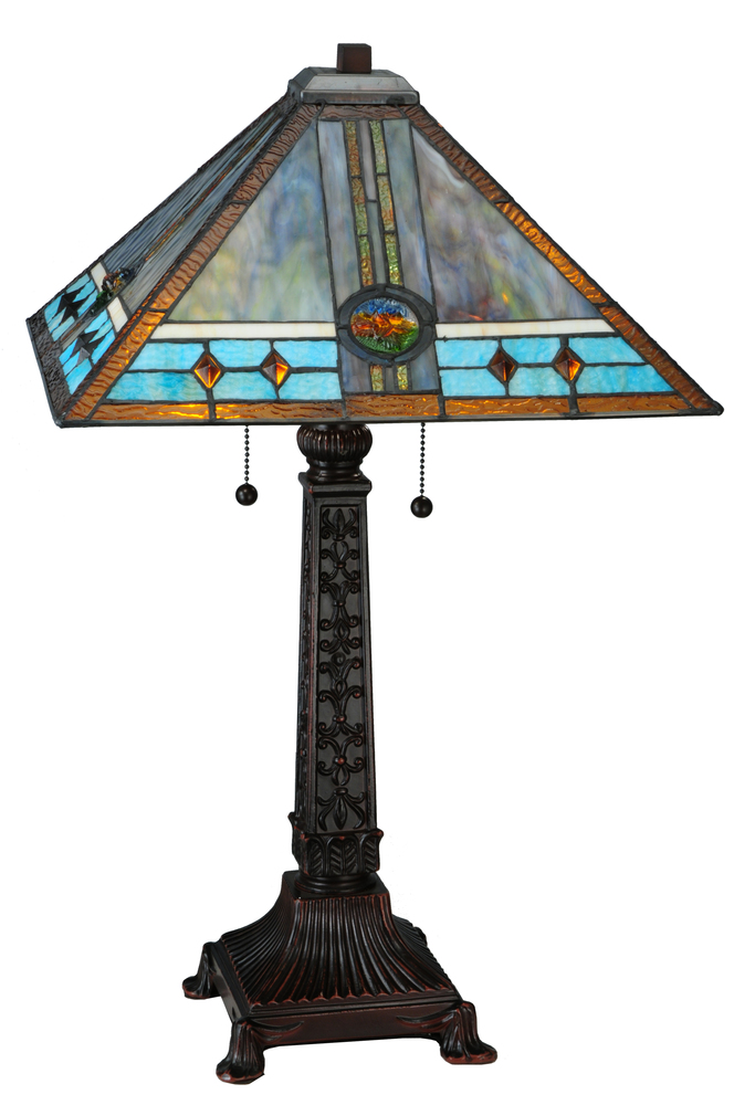 26&#34;H Mission Rose Table Lamp