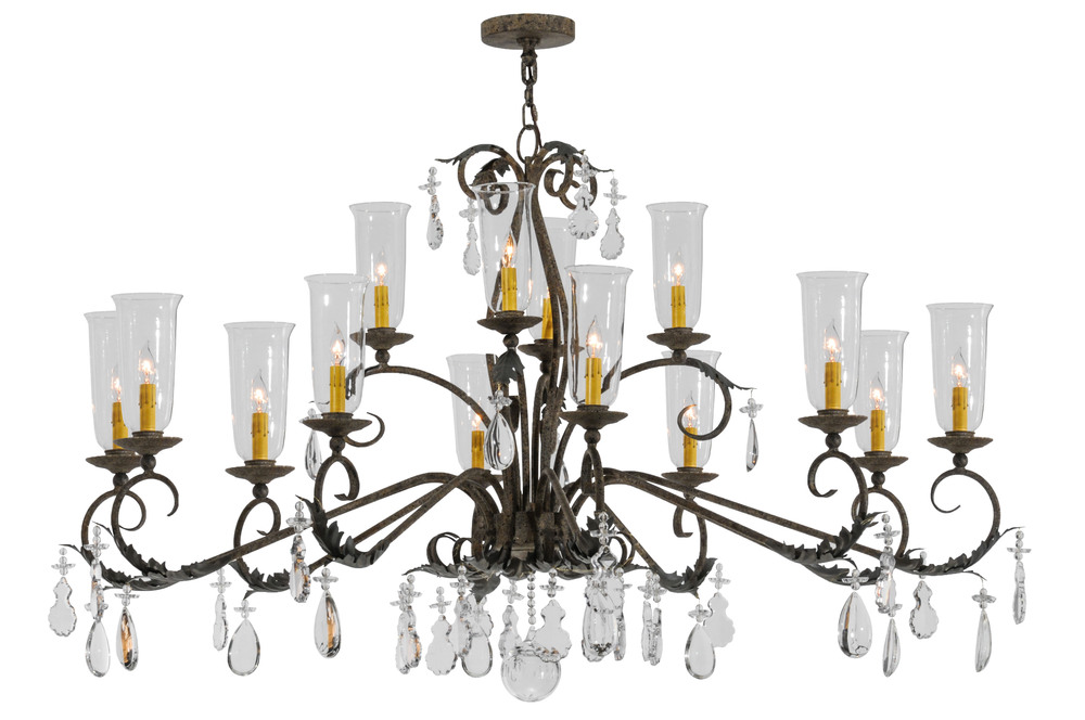 62&#34; Long Windsor 14 Light Oblong Chandelier