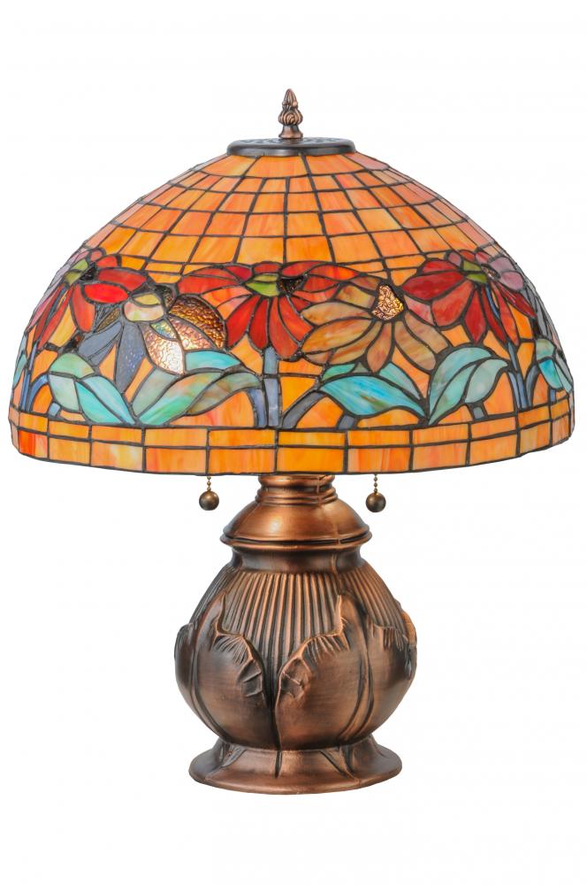 19.5&#34;H Black Eyed Susan Table Lamp