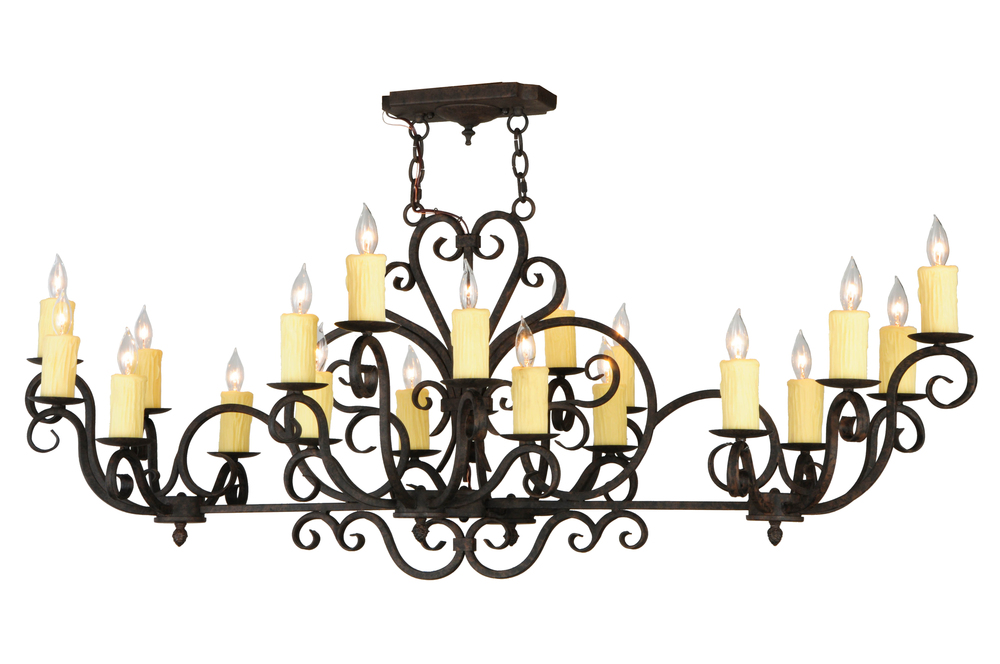 60&#34; Long Kean Moins 20 Light Oblong Chandelier