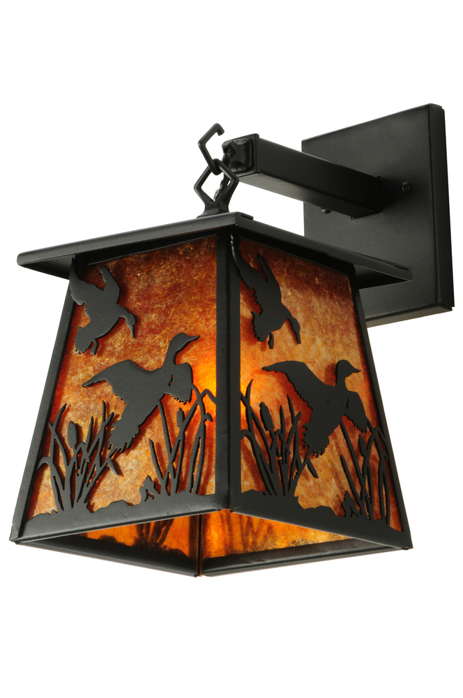 7&#34;W Ducks in Flight Hanging Wall Sconce