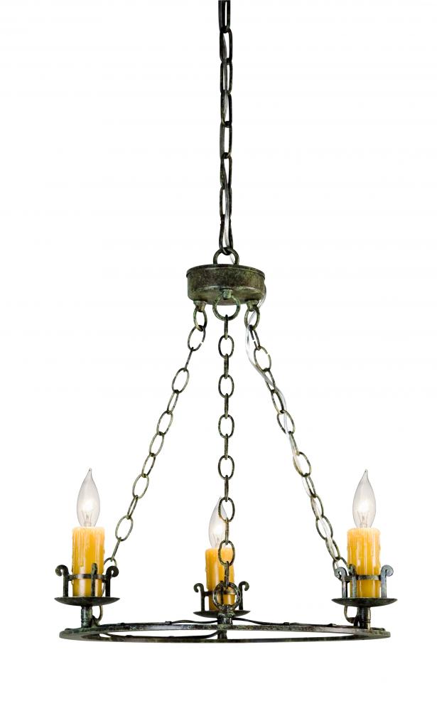 18&#34; Wide Tertius 3 Light Chandelier