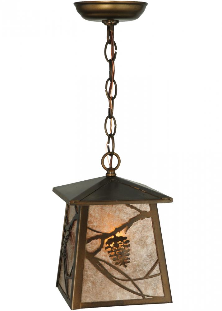 7&#34;Sq Whispering Pines Lantern Pendant