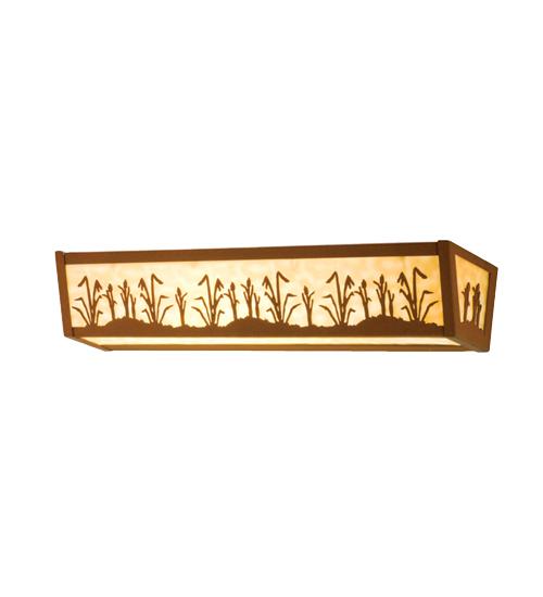 24&#34; Wide Reeds & Cattails Vanity Light