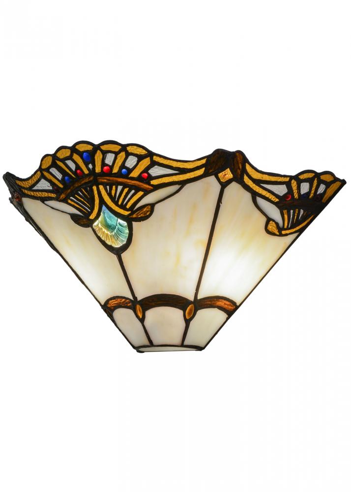 14.5&#34;W Shell with Jewels Wall Sconce