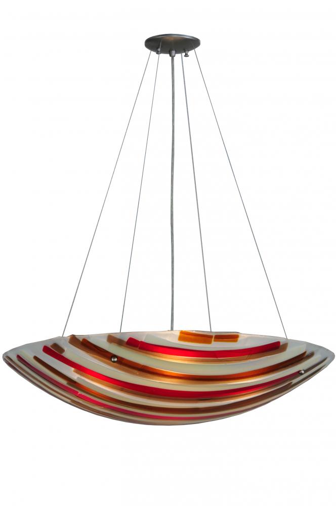 30&#34;W Metro Fusion Marina Glass Inverted Pendant