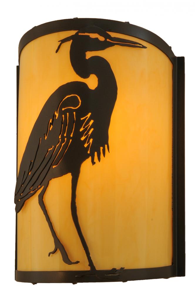 8&#34; Wide Heron Wall Sconce