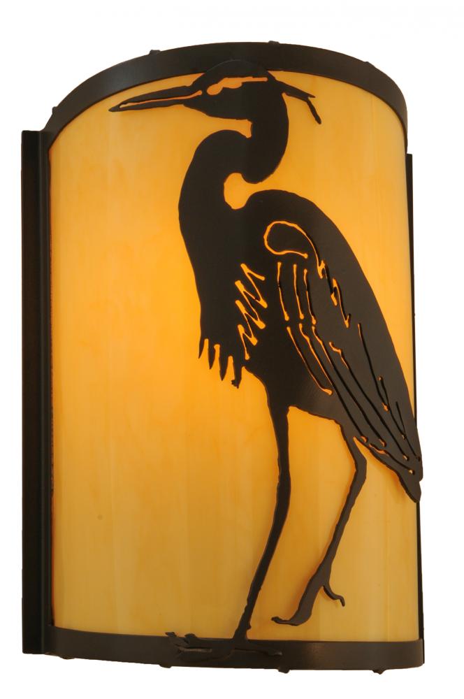 8&#34; Wide Heron Wall Sconce