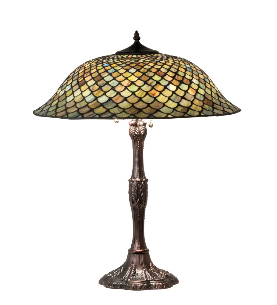 26&#34; High Tiffany Fishscale Table Lamp