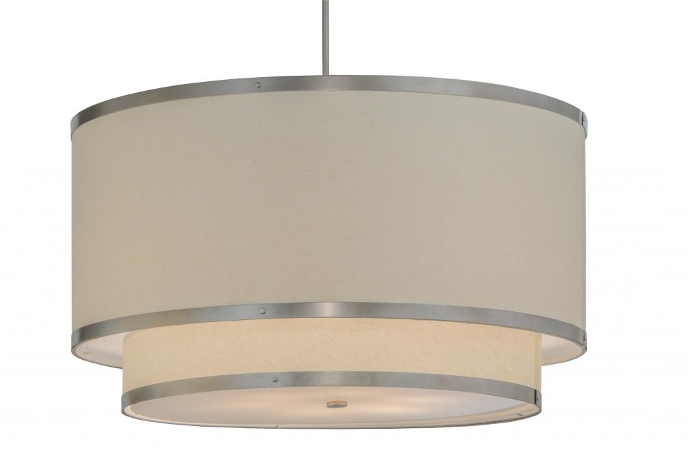 36&#34;W Cilindro Eggshell 2 Tier Textrene Pendant