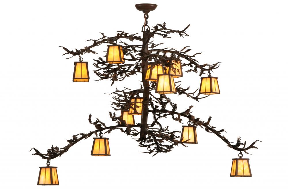 50&#34;L Pine Branch Valley View 12 LT Chandelier