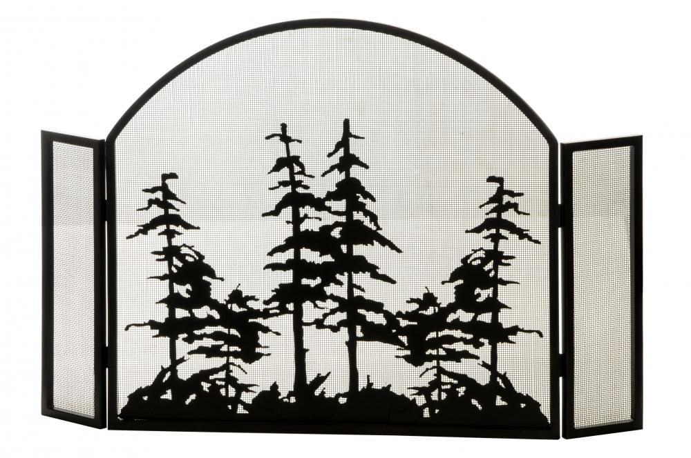 50&#34; Wide X 34&#34; High Tall Pines Arched Fireplace Screen