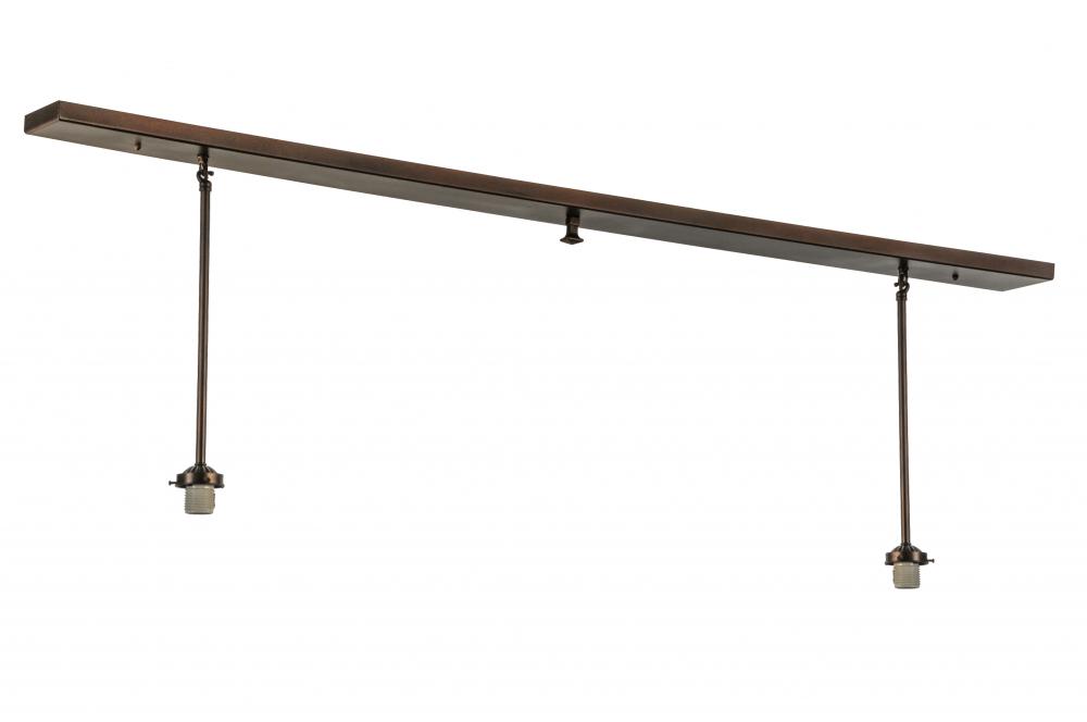 60&#34;L Mahogany Bronze 2 LT Custom Island Pendant Hardware